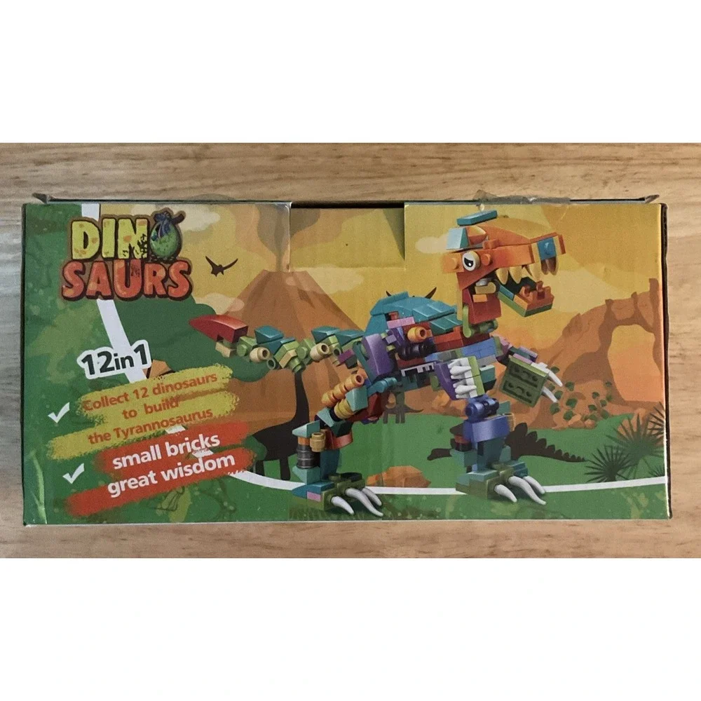 24 Pk Dinosaurs Valentines Day‎ Gift Sets, Dinosaurs Building Blocks